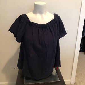 Rebecca Taylor Off The Shoulder Gauze Top, Sz 10